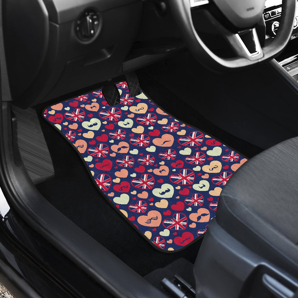 British Pattern Print Design 02 Front Car Mats