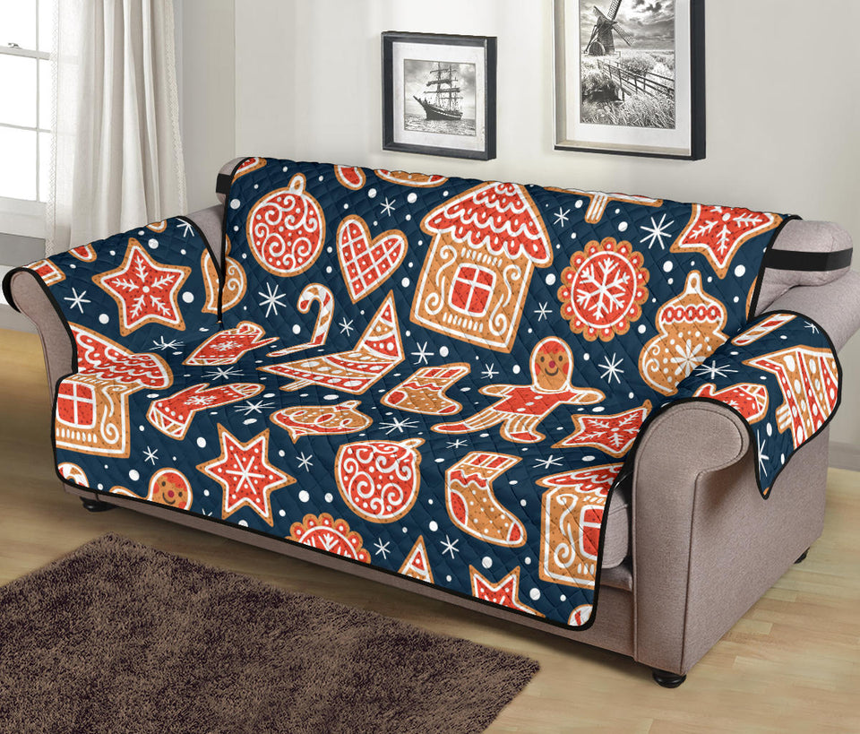 Christmas gingerbread cookie pattern Sofa Cover Protector