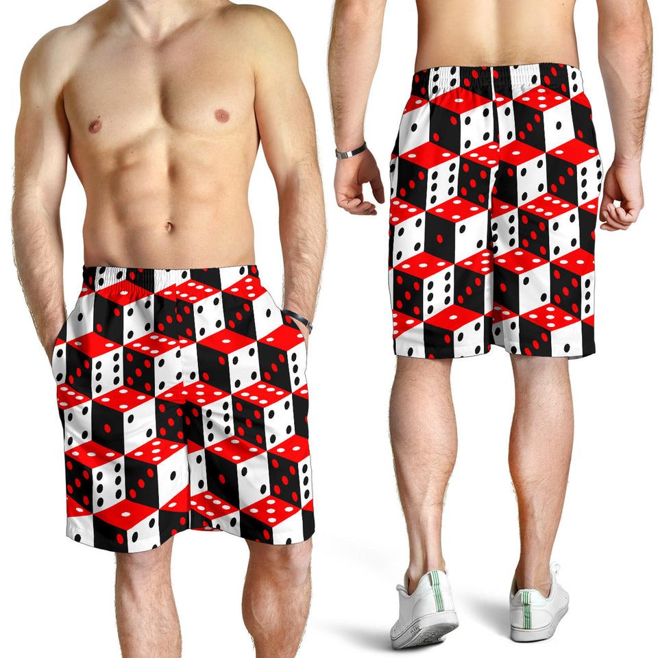 Dice Pattern Print Design 02 Men Shorts