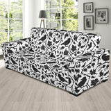 Crow Dark Floral Pattern Sofa Slipcover