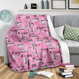 Piano Pattern Print Design 01 Premium Blanket