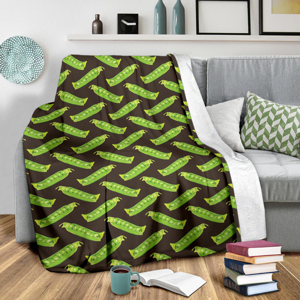 Green Peas Pattern Print Design 05 Premium Blanket