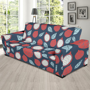 Dragon Fruits Dark Blue Background Sofa Slipcover