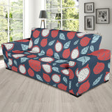 Dragon Fruits Dark Blue Background Sofa Slipcover