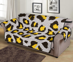 Gray Leopard print pattern Sofa Cover Protector