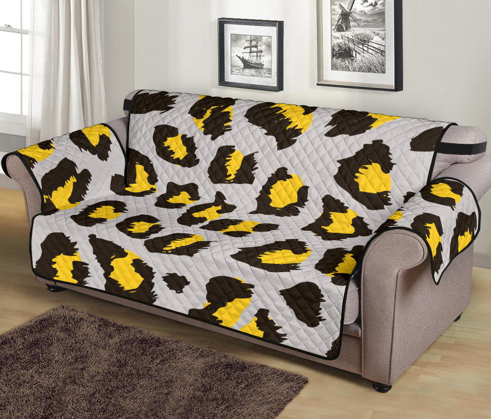 Gray Leopard print pattern Sofa Cover Protector