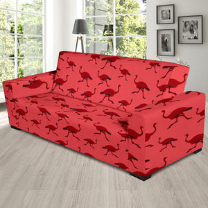 Ostrich Pattern Print Design 03 Sofa Slipcover