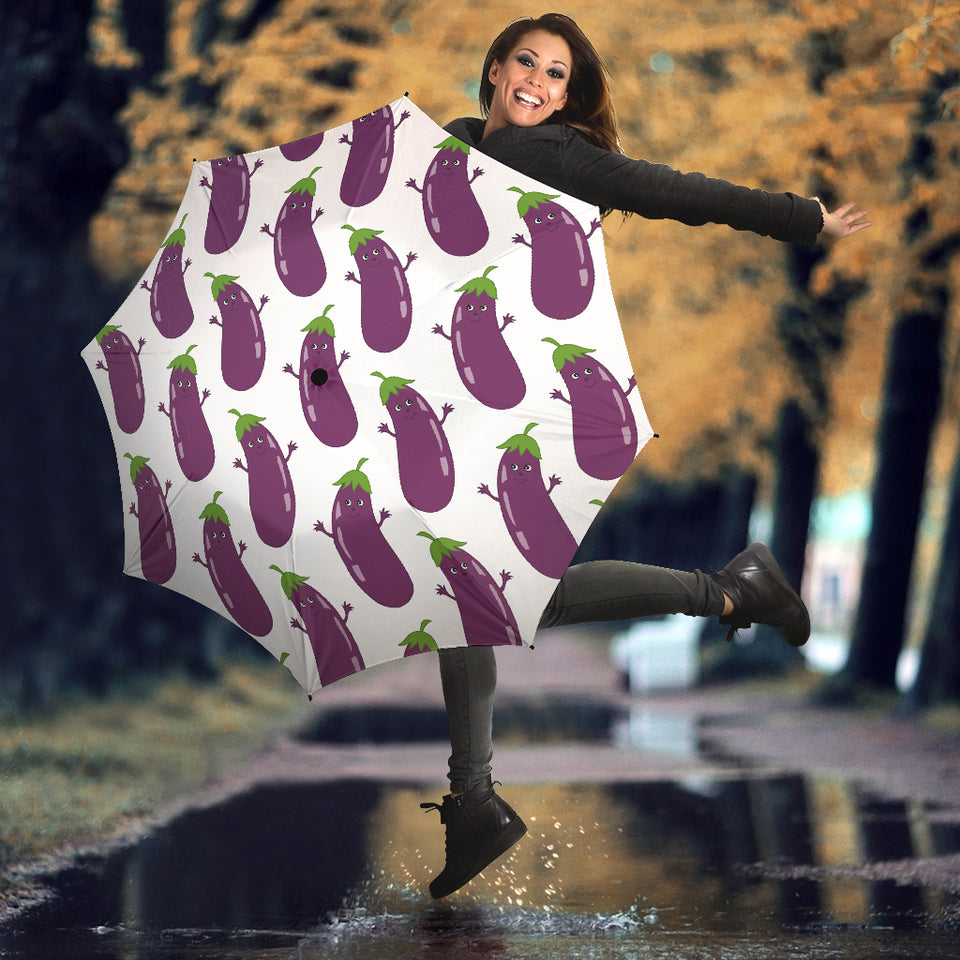 Eggplant Pattern Print Design 01 Umbrella