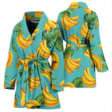 Banana Palm Leaves Pattern Background Women'S Bathrobe