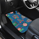 Darts Pattern Print Design 02 Front and Back Car Mats