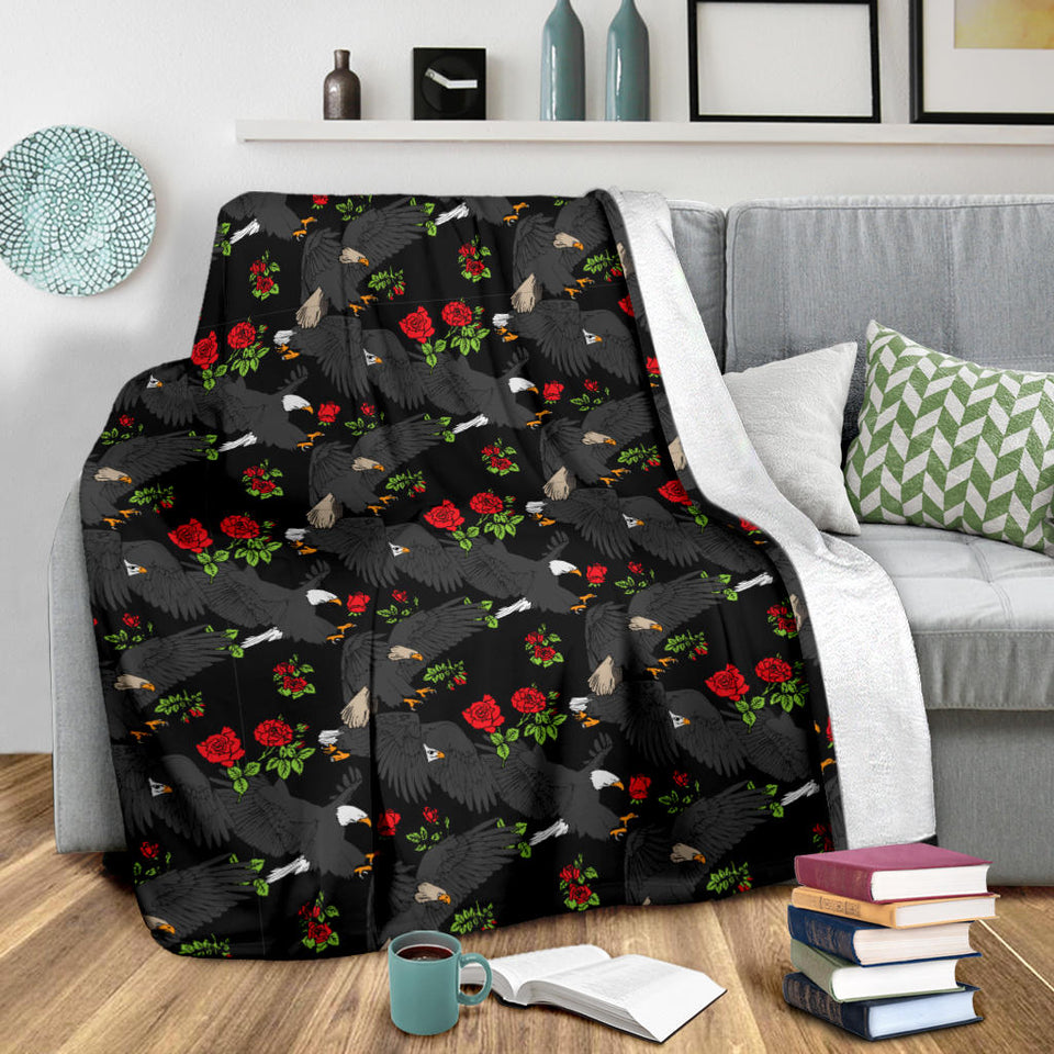 Eagle Pattern Print Design 04 Premium Blanket