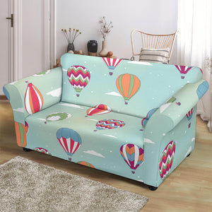 Hot Air Balloon Design Pattern Loveseat Couch Slipcover