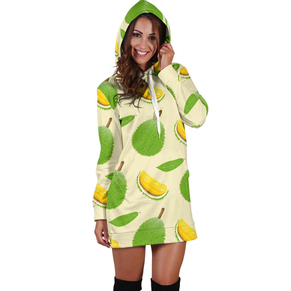 Durian Pattern Women'S Hoodie Dress