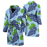 Watercolor Grape Pattern Men'S Bathrobe