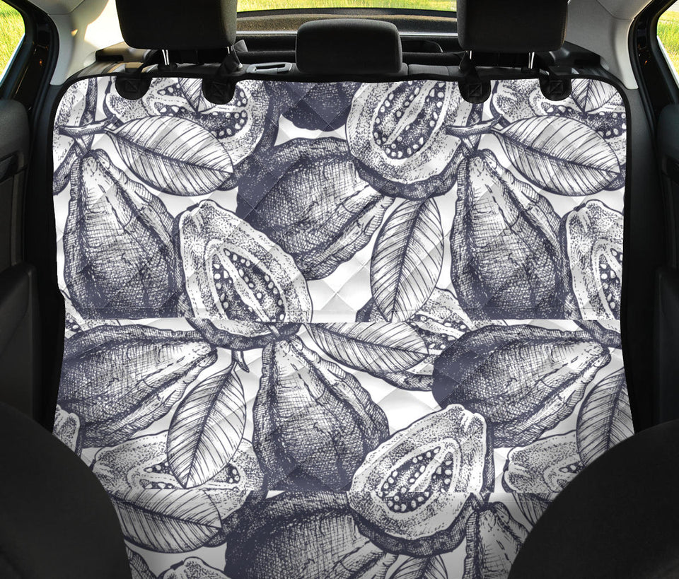 Guava Tropical Hand Drawn Pattern Dog Car Seat Covers