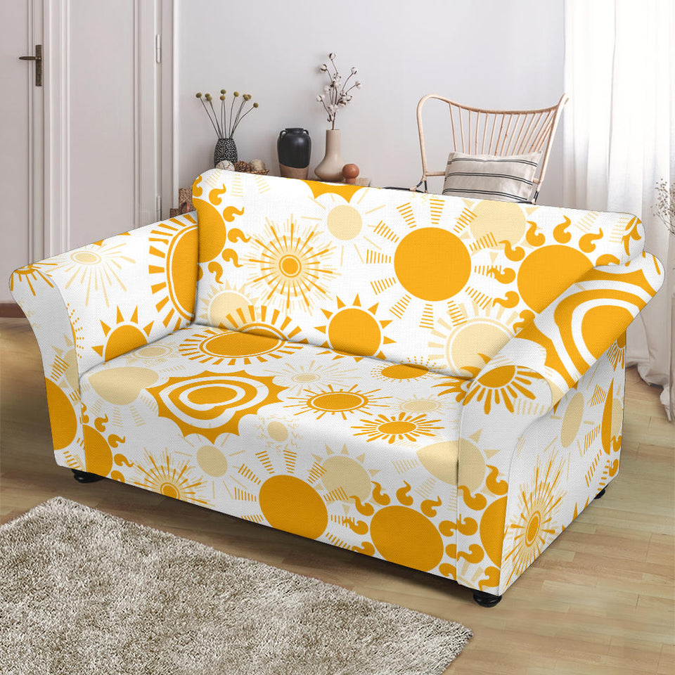 Sun Design Pattern Loveseat Couch Slipcover