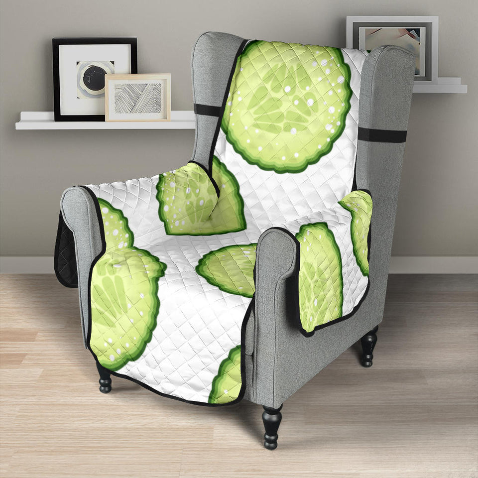 Cucumber slices pattern Chair Cover Protector