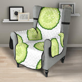 Cucumber slices pattern Chair Cover Protector