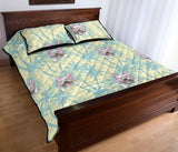 French bulldog hawaii blackground Quilt Bed Set