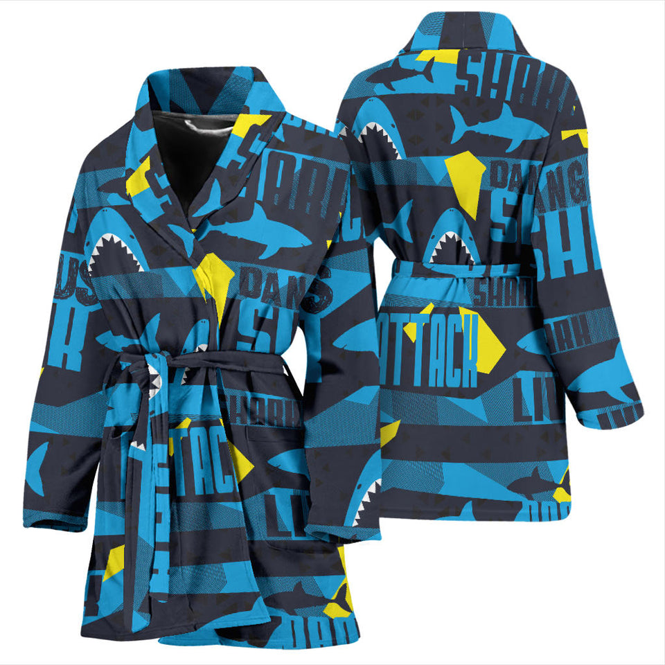 Shark Dangerous Women'S Bathrobe