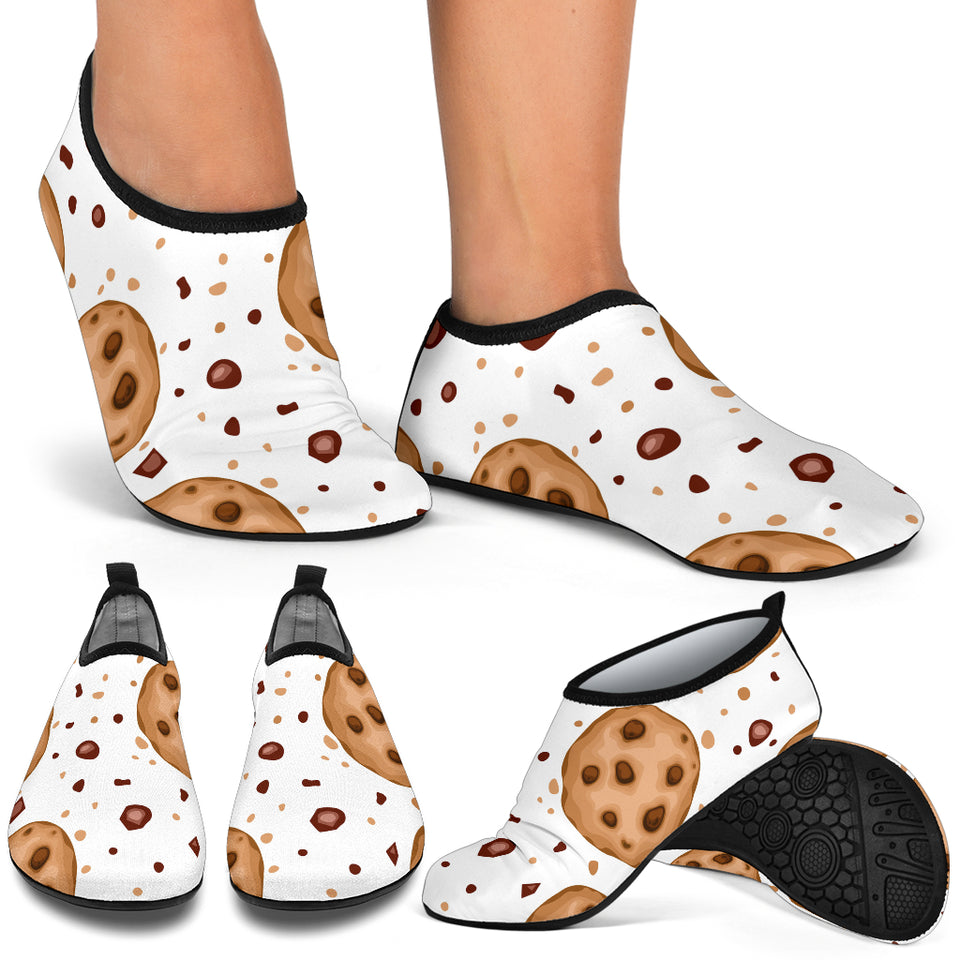 Chocolate Chip Cookie Pattern Aqua Shoes