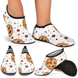 Chocolate Chip Cookie Pattern Aqua Shoes