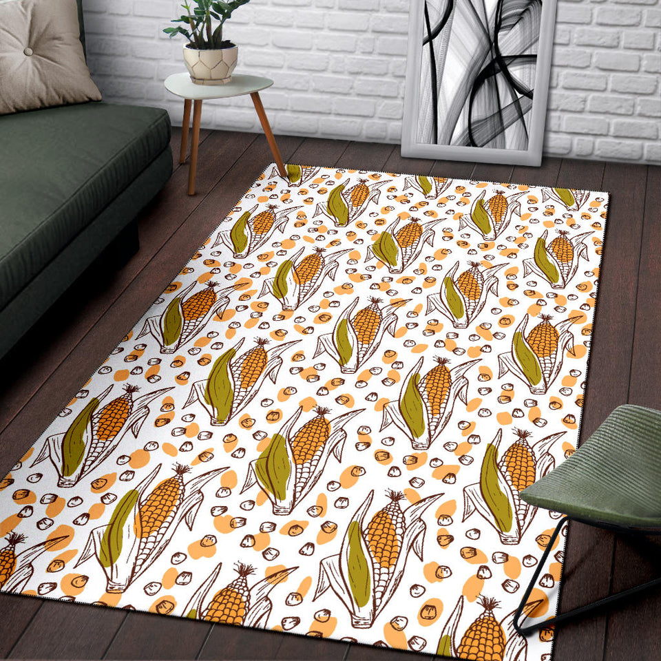Corn Pattern Print Design 02 Area Rug