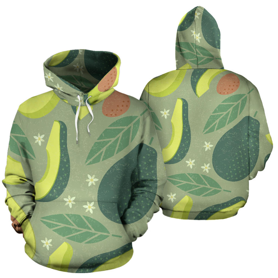 Avocado Pattern Men Women Pullover Hoodie