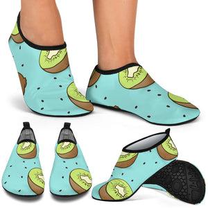 Kiwi Blue Background Aqua Shoes