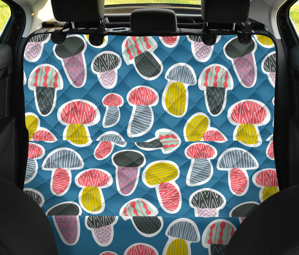Colorful Mushroom Design Pattern Dog Car Seat Covers