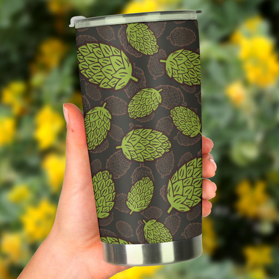 Hop Pattern Black Background Tumbler