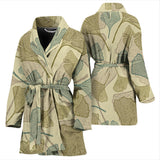 Ginkgo Leaves Design Pattern Women'S Bathrobe