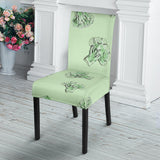 Broccoli Sketch Pattern Dining Chair Slipcover