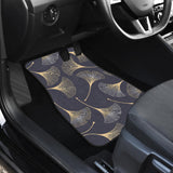 Gold Ginkgo Leaves Front And Back Car Mats