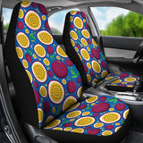 Passion Fruit Blue Background  Universal Fit Car Seat Covers