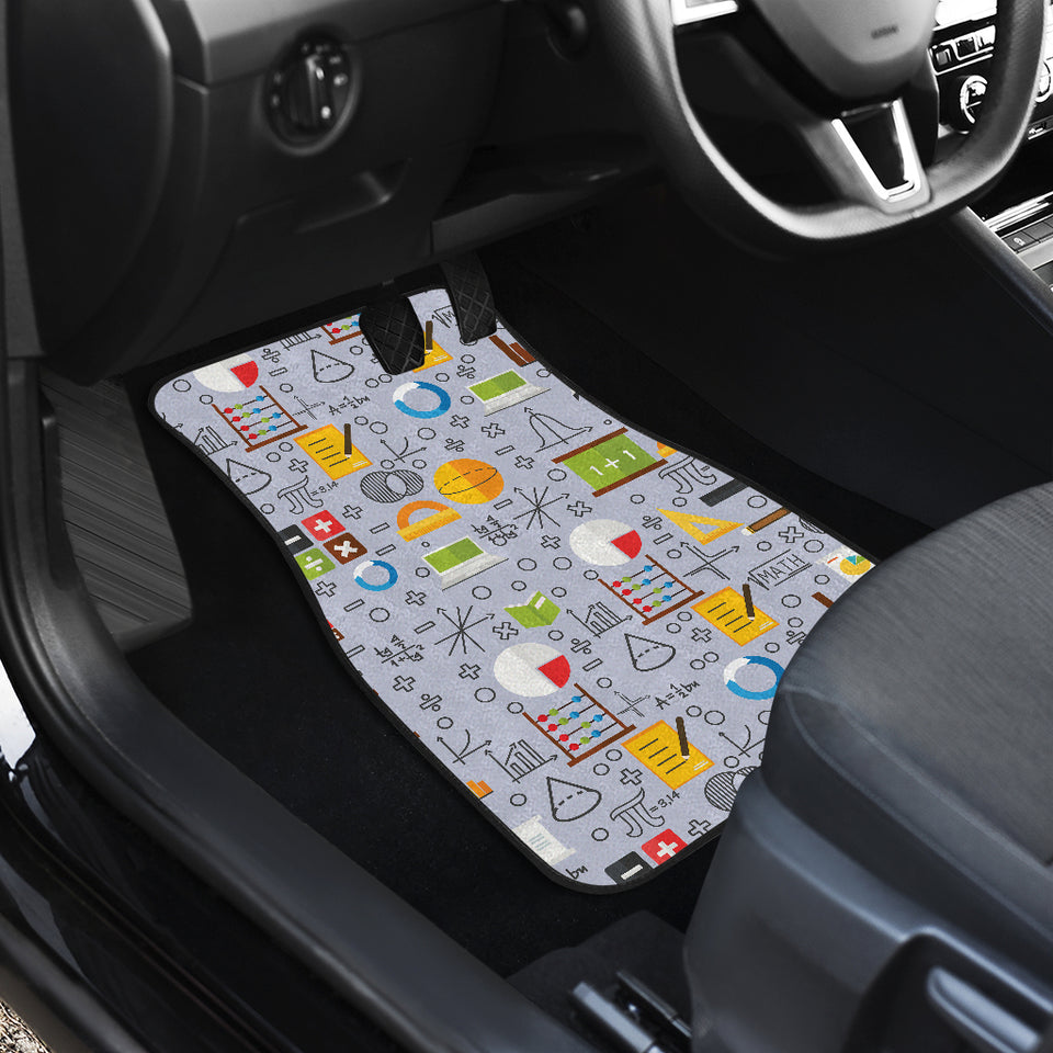 Math Pattern Print Design 04 Front and Back Car Mats