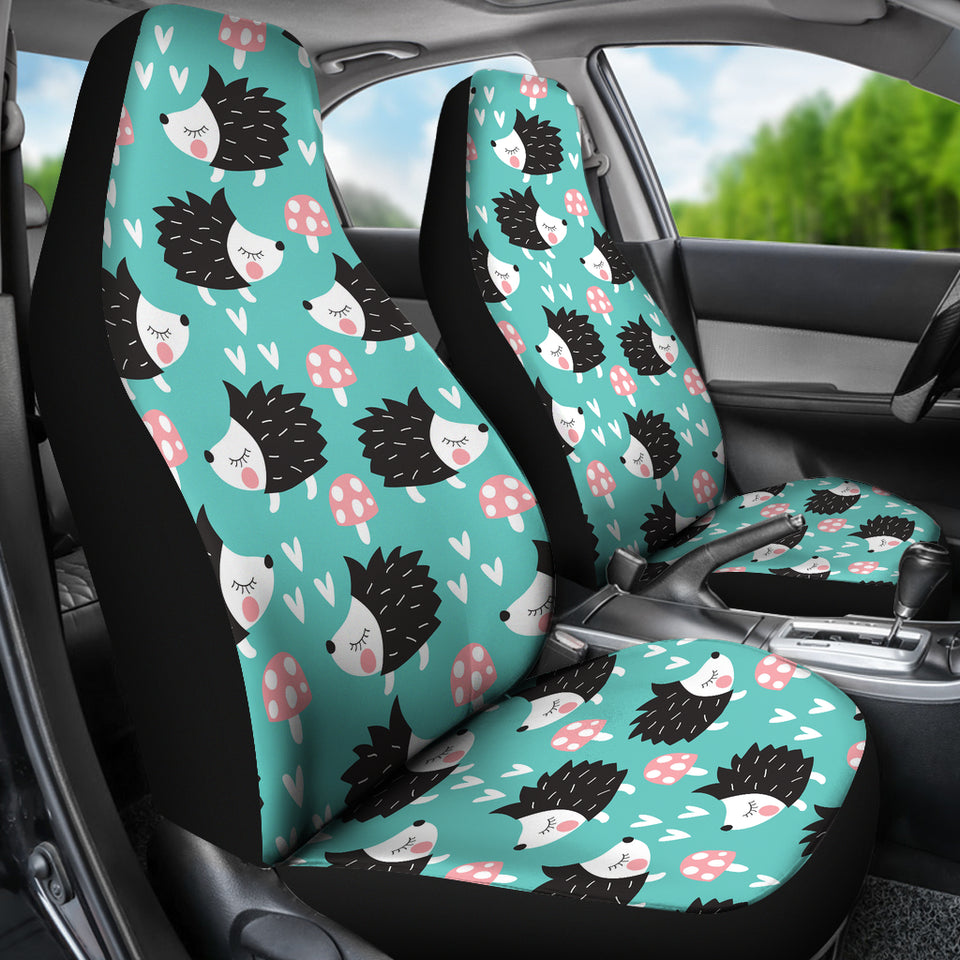 Hedgehog Pattern Print Design 03 Universal Fit Car Seat Covers