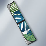 Heliconia Palm And Monstera  Leaves Pattern Car Sun Shade