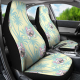 French Bulldog Hawaii Blackground Universal Fit Car Seat Covers