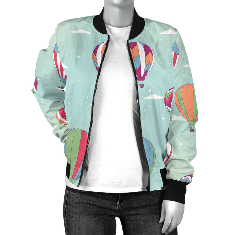 Hot Air Balloon Design Pattern Women'S Bomber Jacket