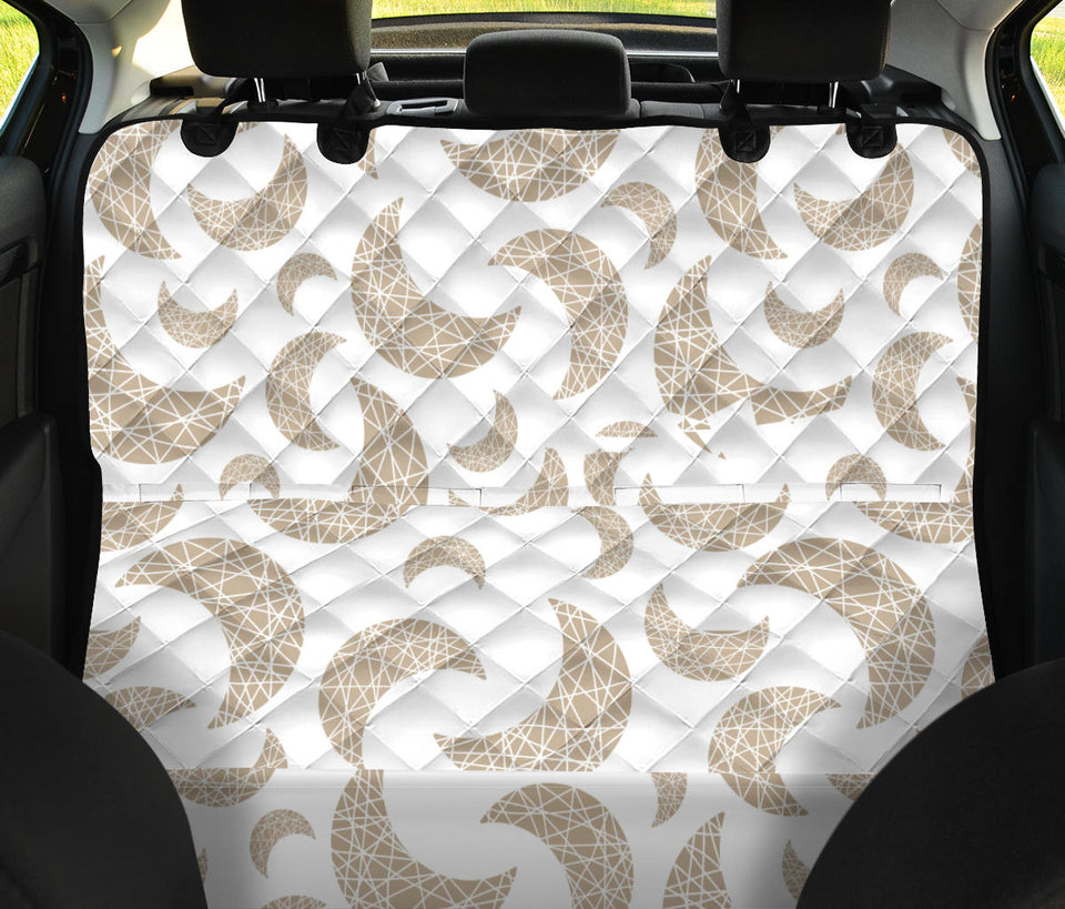 Cool Gold Moon Abstract Pattern Dog Car Seat Covers