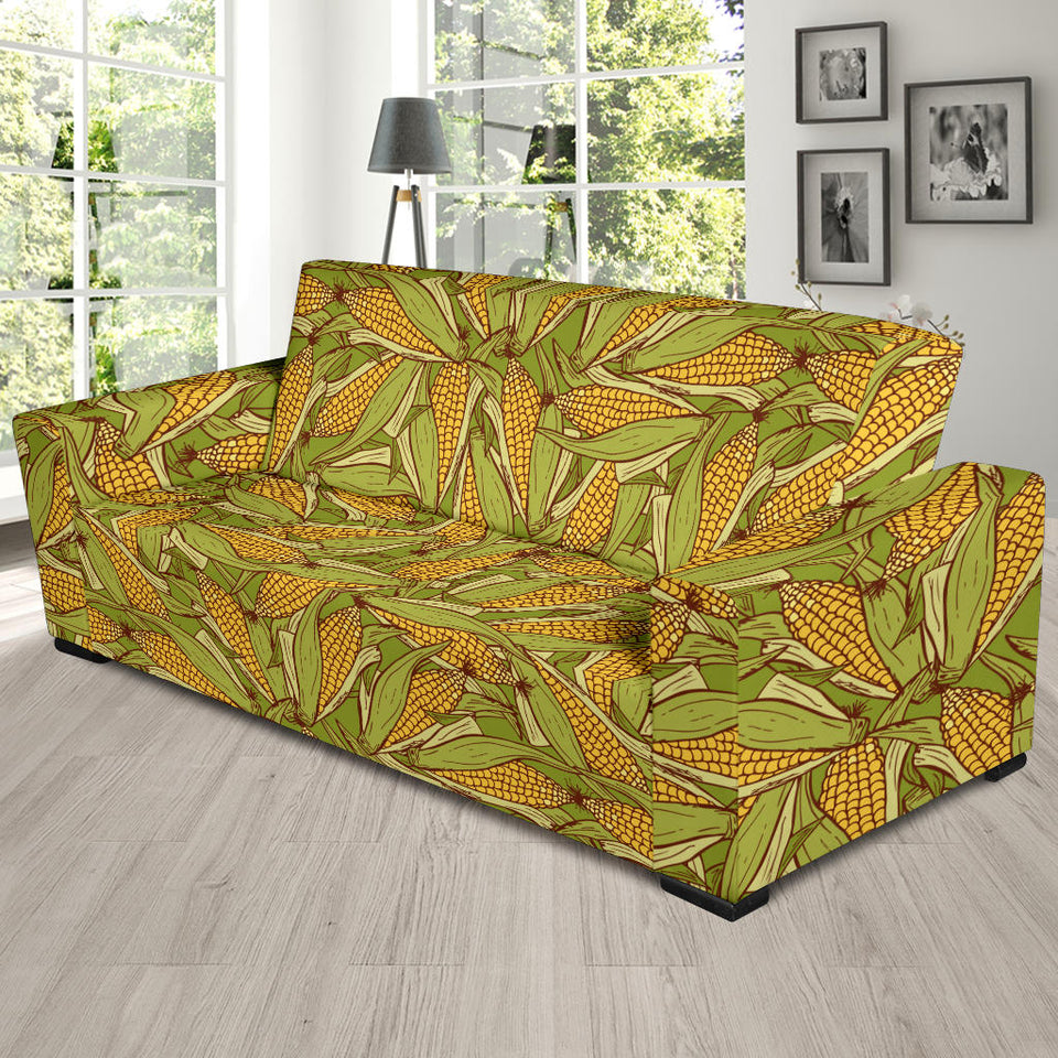 Corn Pattern Print Design 01 Sofa Slipcover