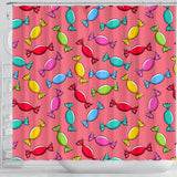 Colorful Wrapped Candy Pattern Shower Curtain Fulfilled In US