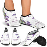 Lavender Flower Design Pattern Aqua Shoes