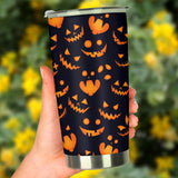 Halloween Pattern Pumpkin Background Tumbler