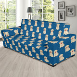 Golden Retriever Pattern Print Design 03 Sofa Slipcover