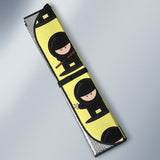 Cute Ninja Yellow Background Car Sun Shade