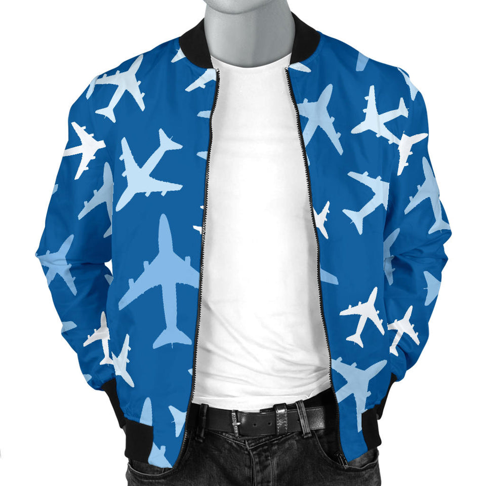 Airplane Pattern In The Sky Men'S Bomber Jacket