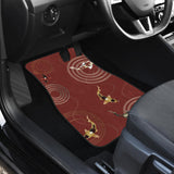 Koi Fish Carp Fish Red Background Front Car Mats