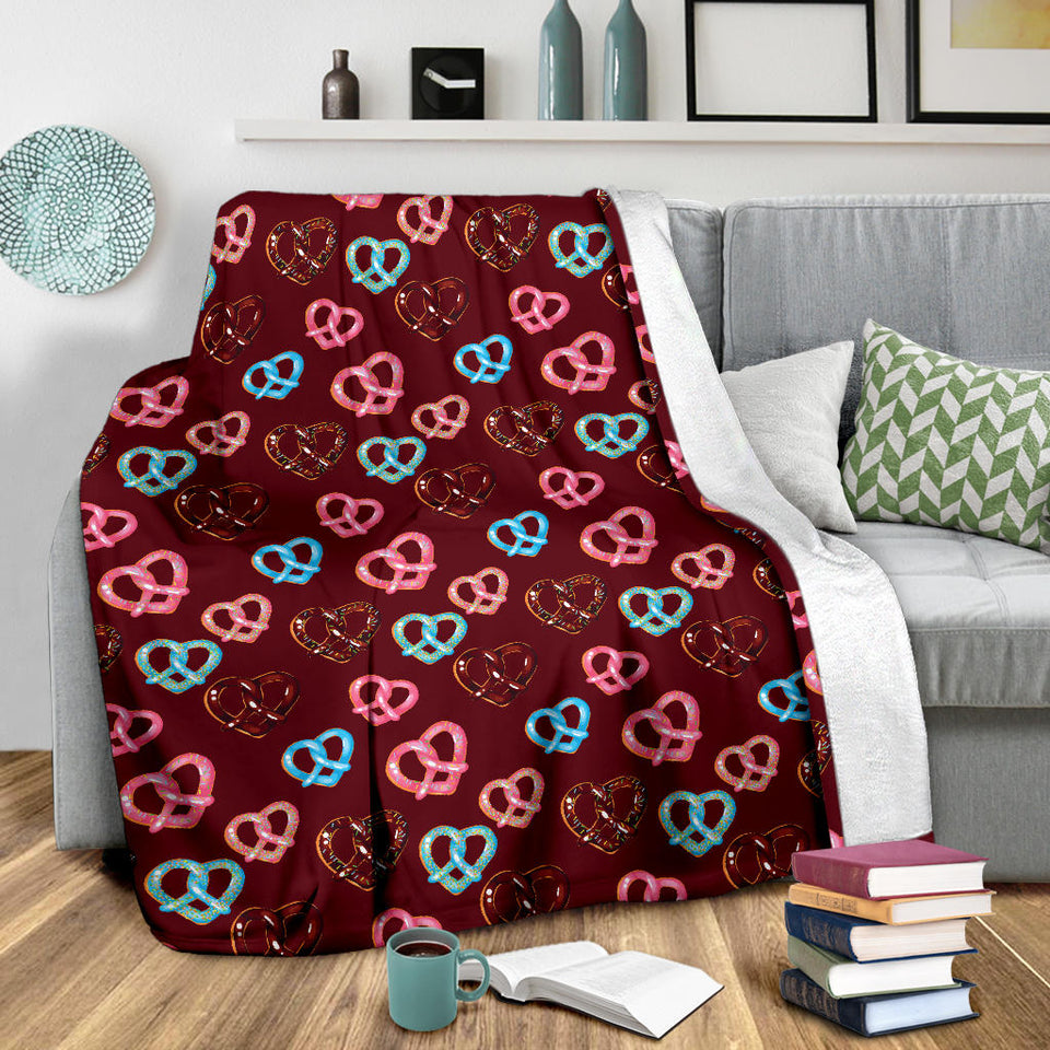 Pretzels Pattern Print Design 05 Premium Blanket